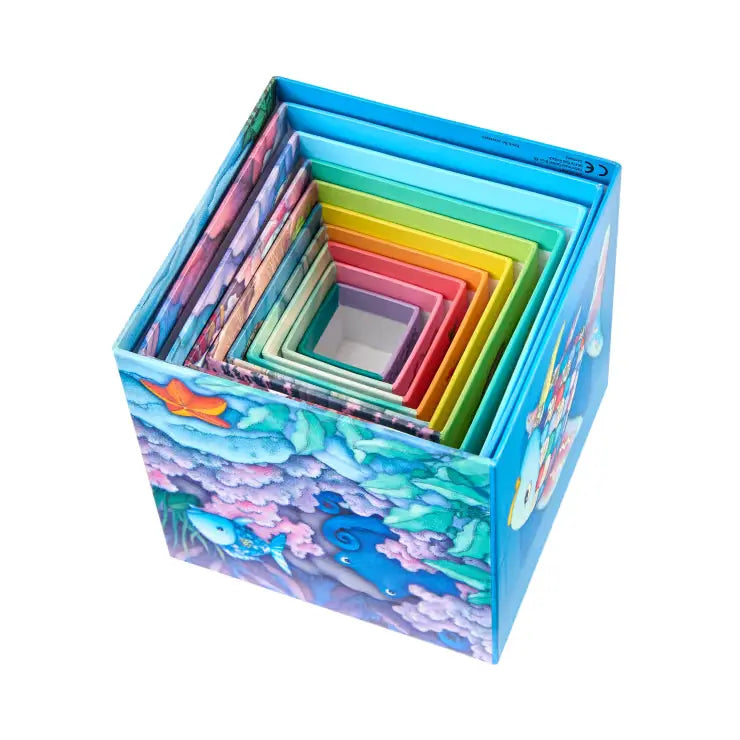 stapelblokken regenboogvis glitter HABA