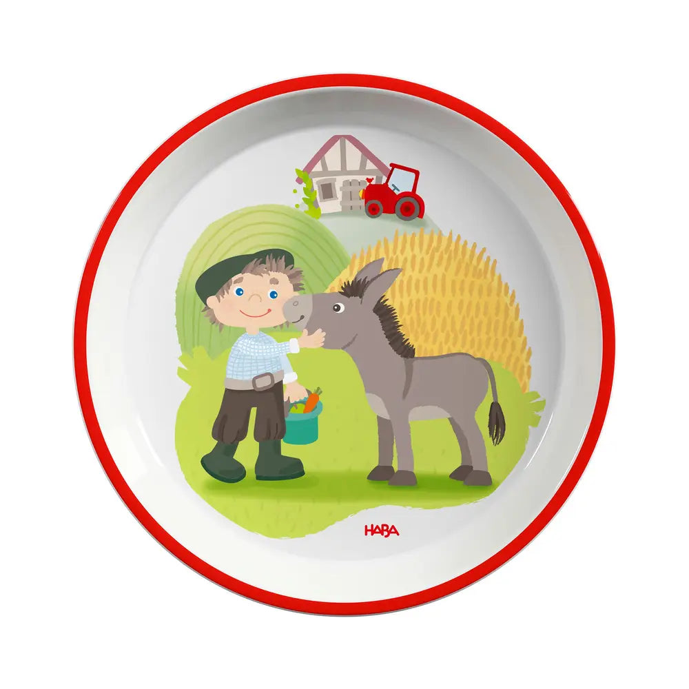 melamine eet servies voor peuter boerderij