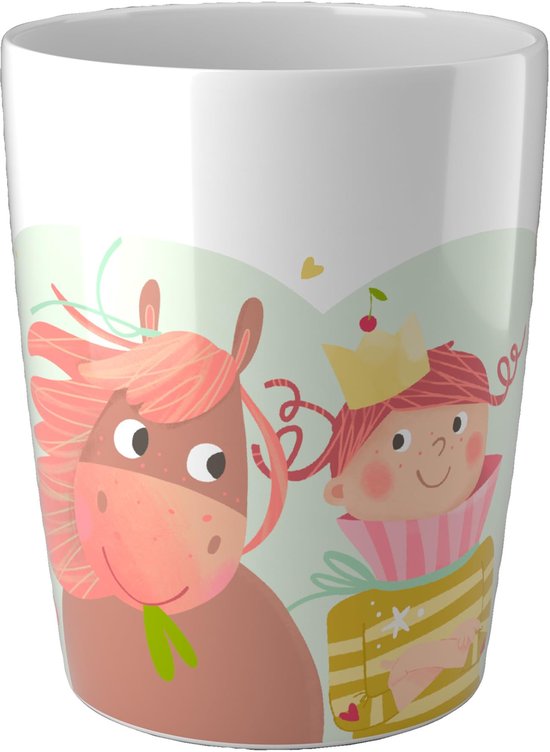 melamine eet servies voor peuter prinses met paard HABA