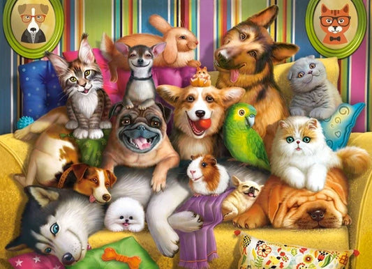 puzzel playful pets 60pc