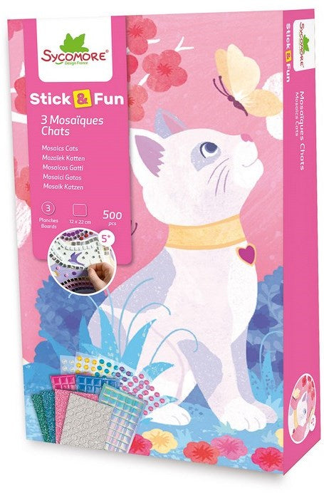 stick'n fun mozaiëk katten