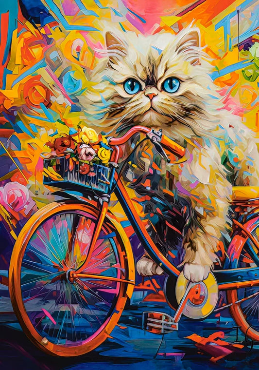 Puzzel kitten's floral ride 500pc