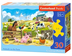 puzzle les animaux sur le ferme 30pc