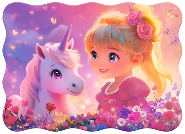 puzzle princesse avec licorne 30pc