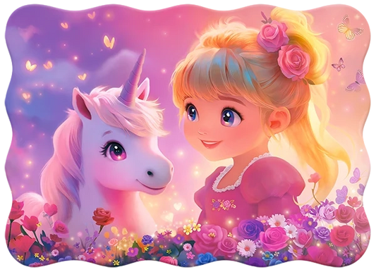 puzzle princesse avec licorne 30pc