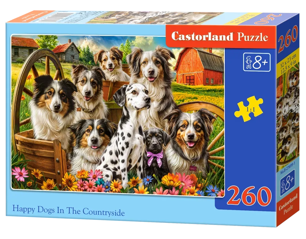 puzzle happy dogs in the countryside 260pc
