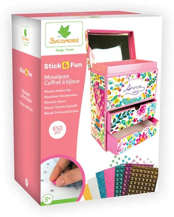 stick 'n fun 3-D mosaics jewelry box