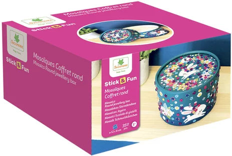 stick 'n fun 3-mosaics round jewelry box