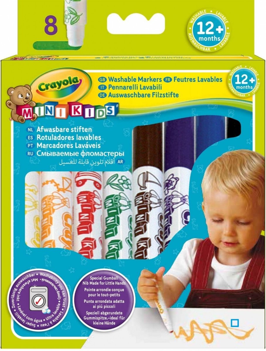 stiften afwasbaar 8pc mini kids CRAYOLA