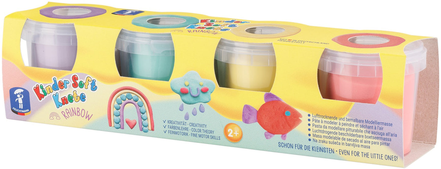 kinder soft klei basic regenboog pastelkleuren