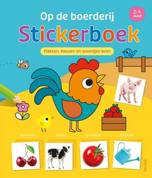 livre de coloriage et d'autocollants avec des mots - à la ferme NED