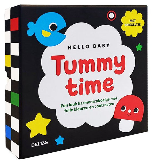 Harmonicaboekje met spiegetje tummy time NED