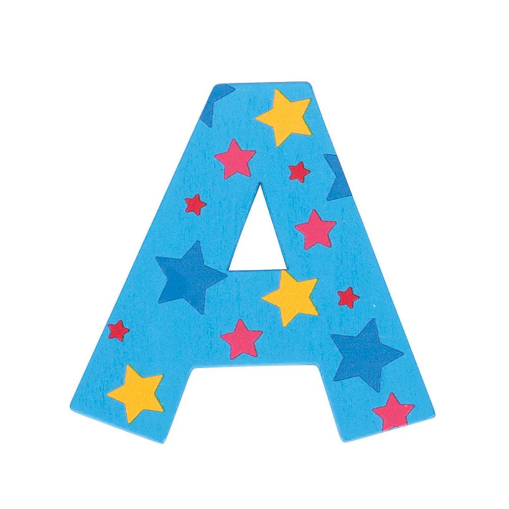 POS New BJ kleefletter letters in hout- ABC blauw