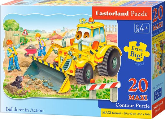puzzel Bulldozer in action MAXI  20pc