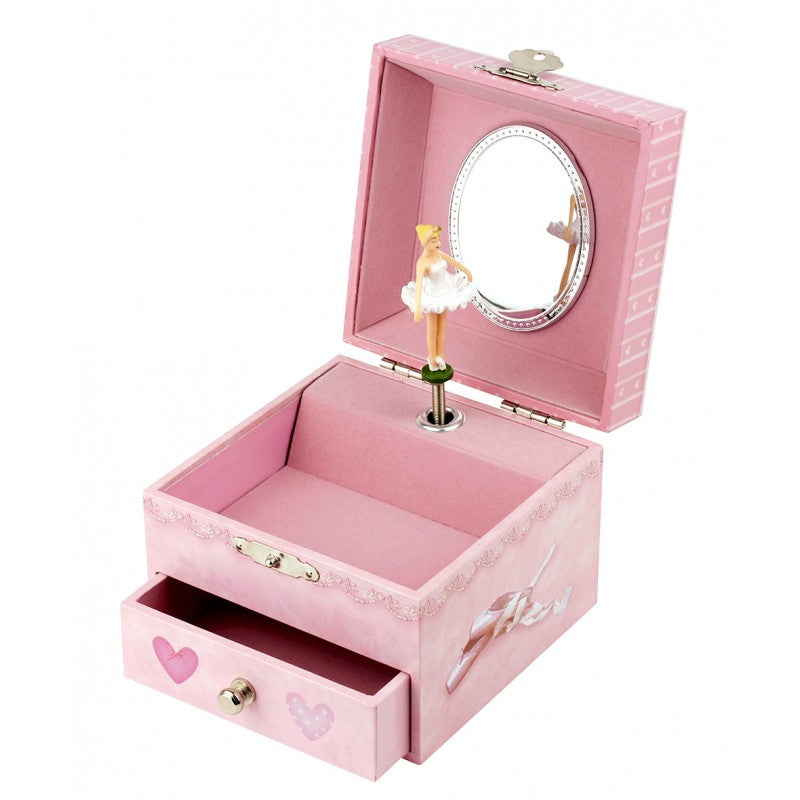 juwelenkistje met muziek klein - dancer in tutu pink - boîte à bijoux avec musique petit