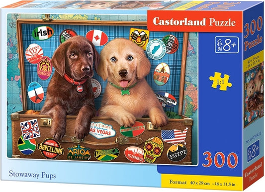 Puzzel Stowaway Pups 300pc