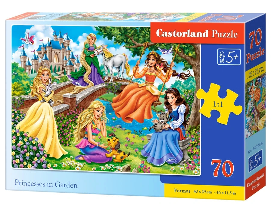 puzzel princesses in garden 70pc