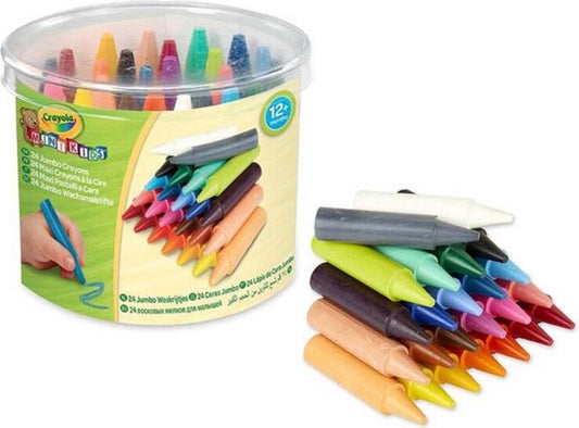 24 dikke waskrijtjes - crayola mini kids - 24 crayons de cire épais