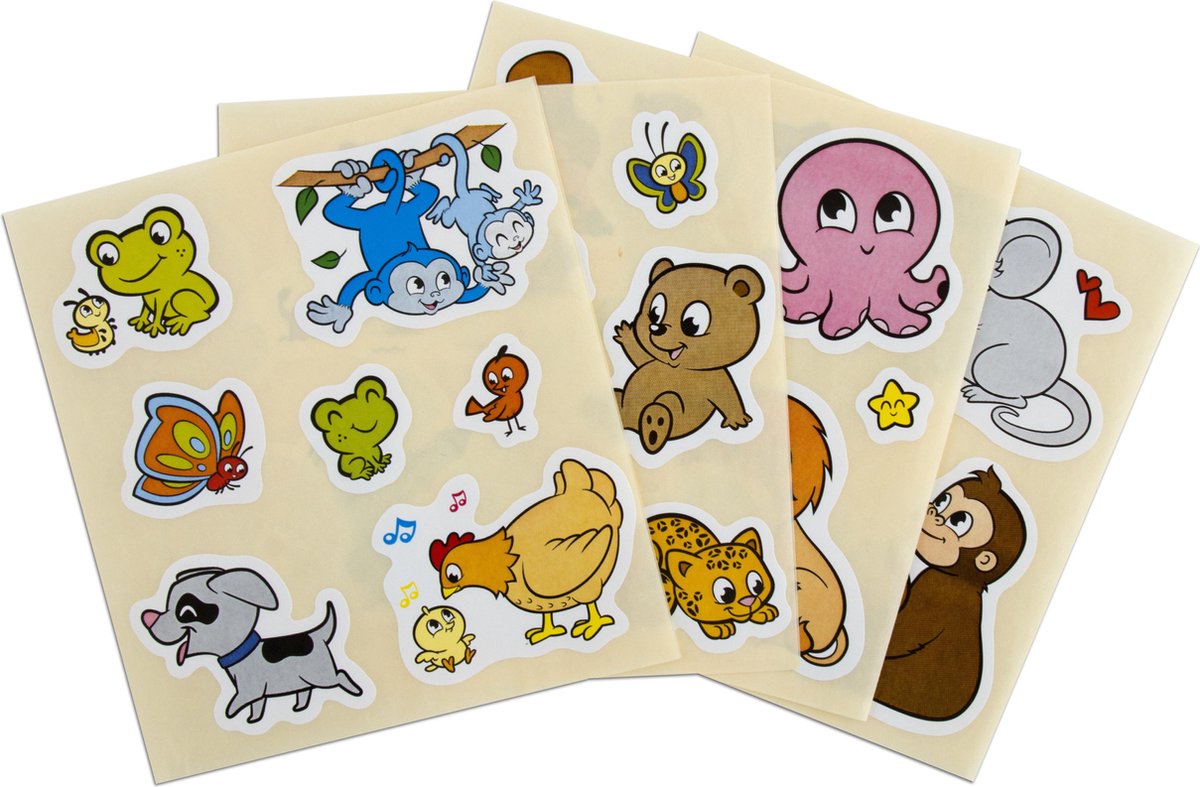 herbruikbare jumbo stickers dieren - crayola - auto collants réutilisables animaux