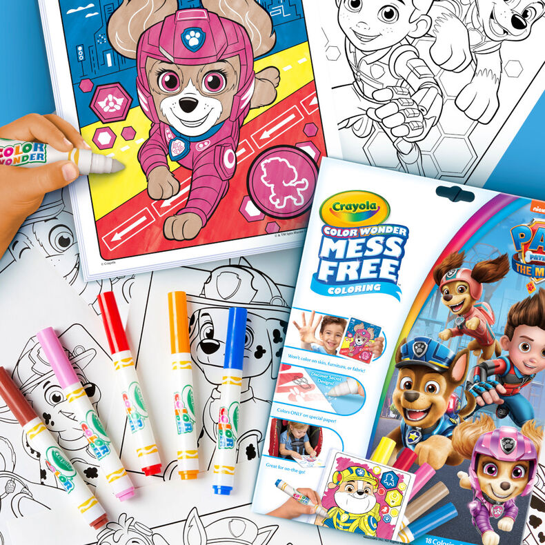 kleurboek paw patrol - colorwonder crayola - livre à colorier