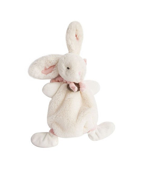 knuffeldoekje konijn roze - lapin bonbon 26cm - doudou lapin rose