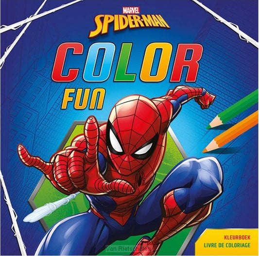 livre de coloriage - marvel spider man color fun - livre à colorier