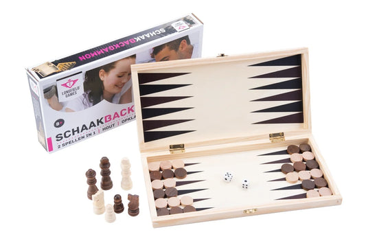 schaakspel en backgammon opklapbaar