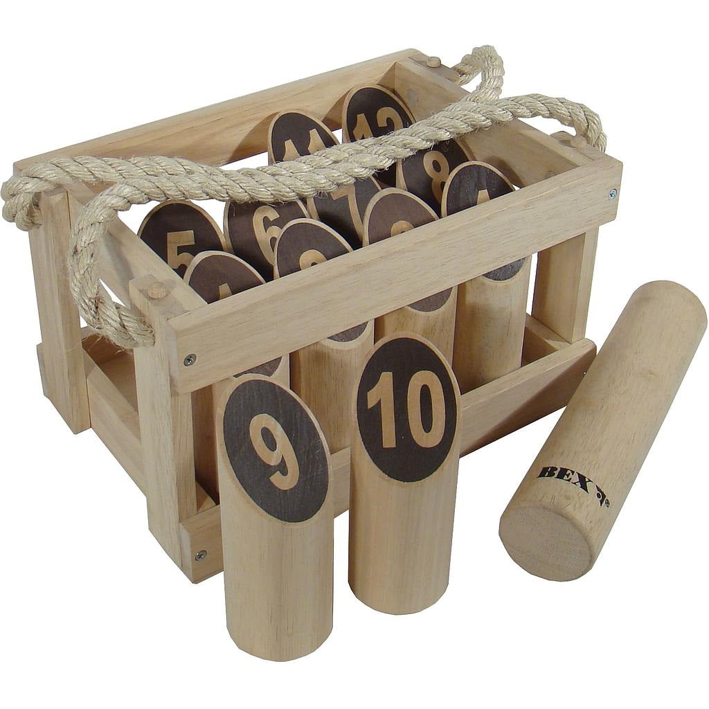 number kubb original in houten kist - mölkky number kubb BEX original - dans casier en bois
