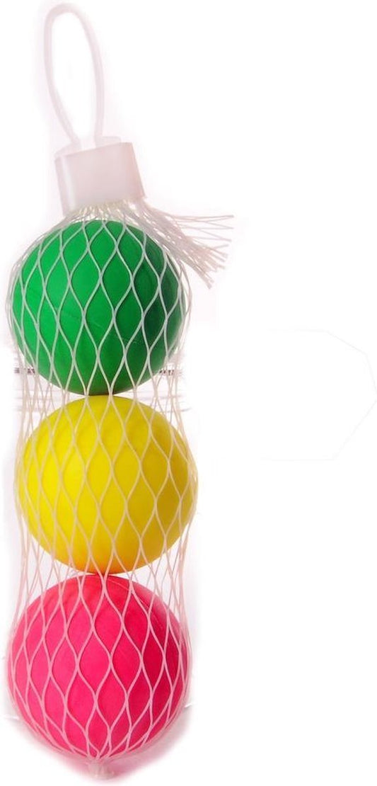 set van 3 stevige beachballetjes - set de 3 balles beachball solides