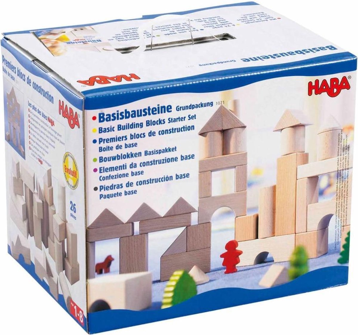 houten blokken basis pakket klein - HABA - cubes en bois paquet de base petit