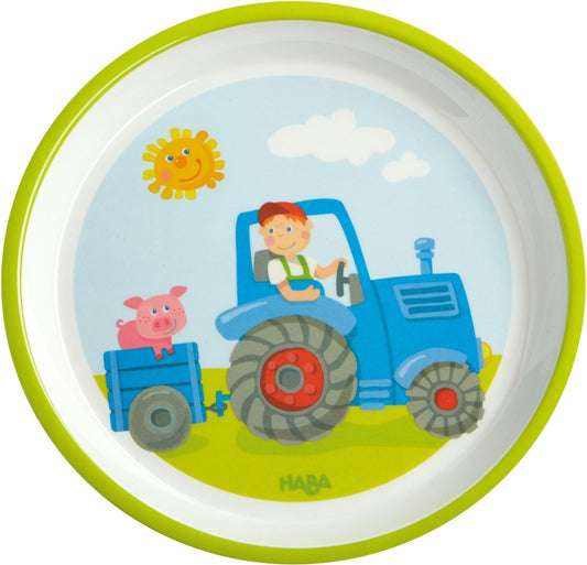 bord -  tractor, vicky & pirli of paarden - assiette