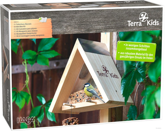bouwpakket vogel voederhuisje - terra kids haba - kit de construction mangeoire pour oiseaux