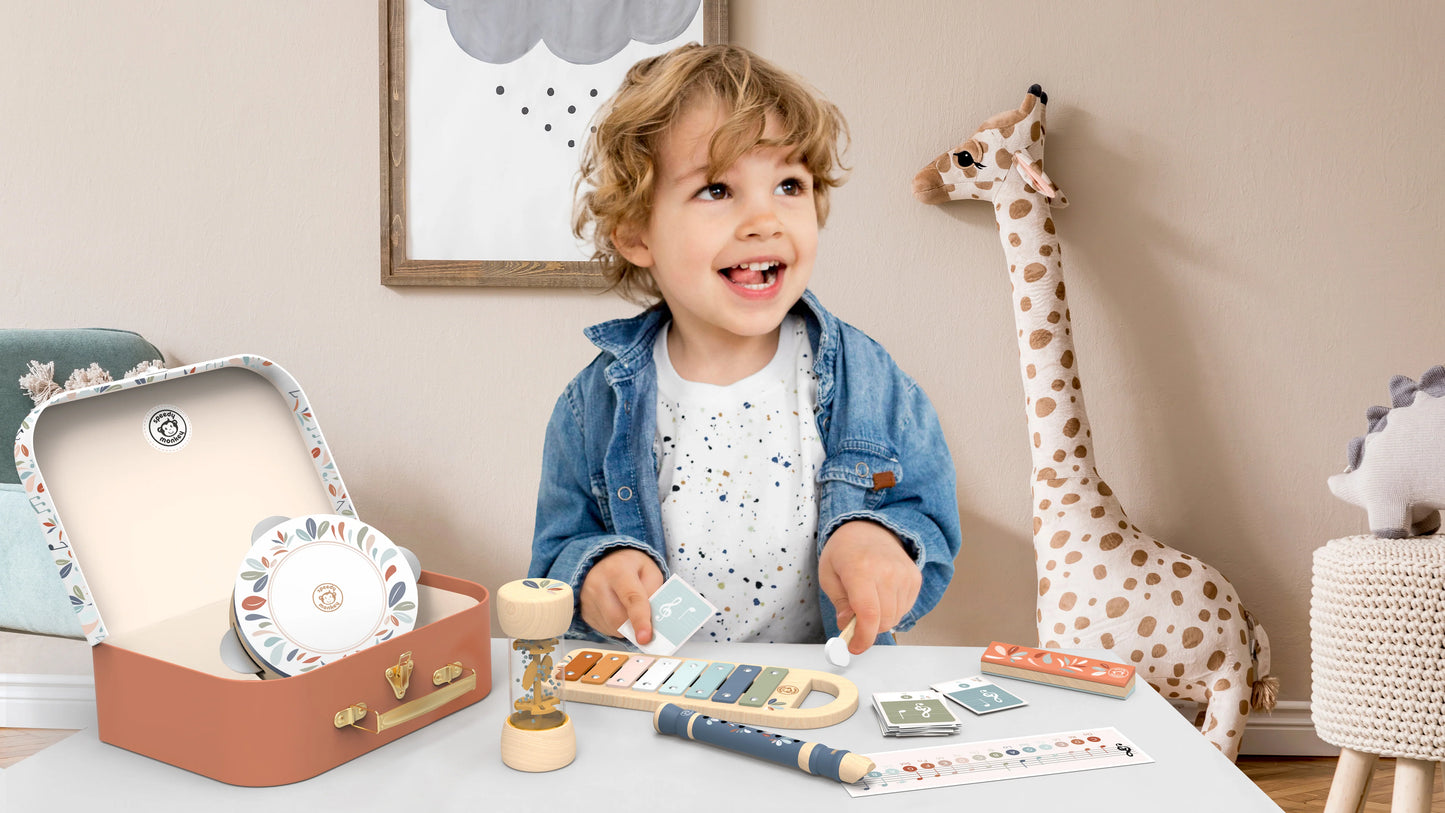 mijn eerste muziek set in koffer speedy monkey