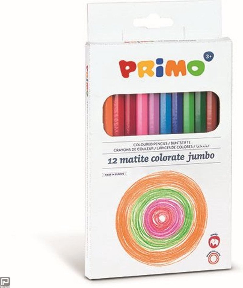 12 crayons de couleur géants PRIMO