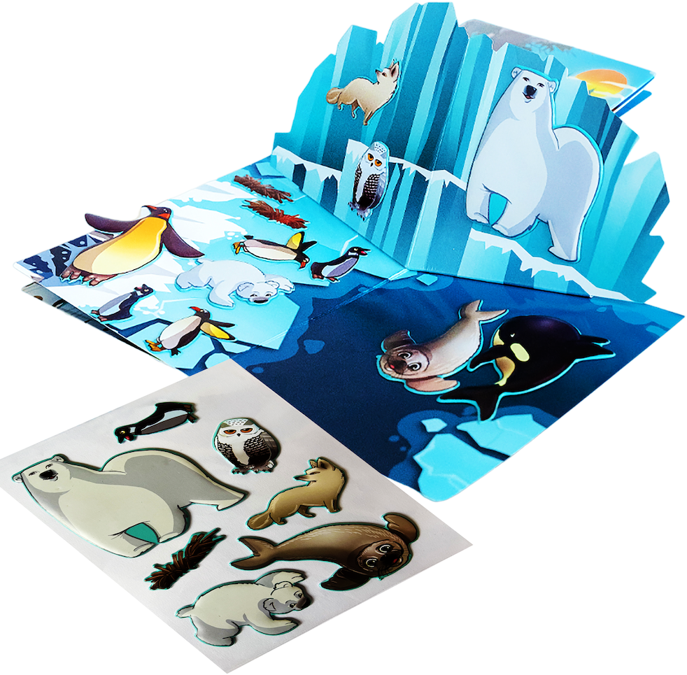 kleuren met water QWI toy 3in1 playbook animals