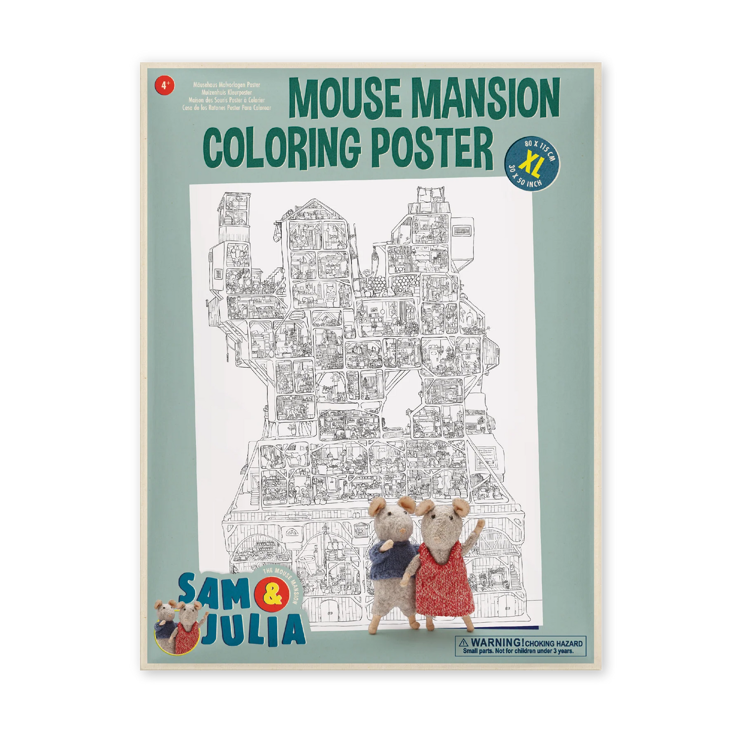 het muizenhuis kleurposter - XXL - la maison des souris poster à colorier