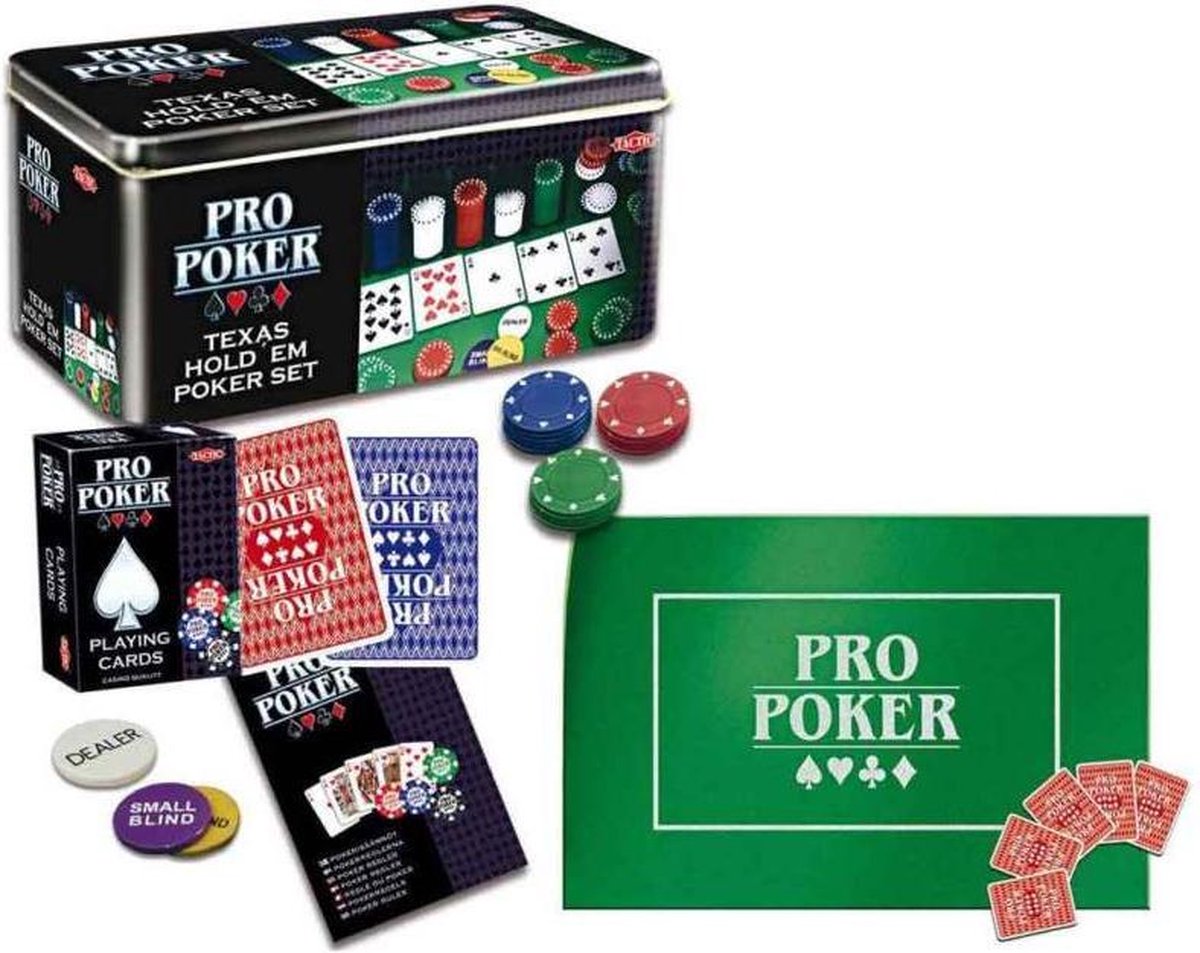 poker set #doos beschadigd - texas hold 'm pro poker - set de poker #boîte abimé