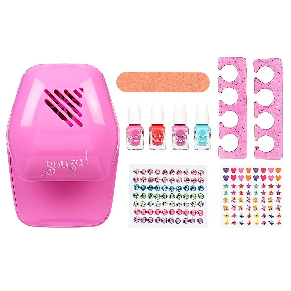 sèche-ongles avec set complet d'ongles