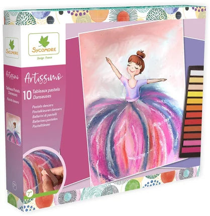 kunst met pastelkrijt -danseresjes