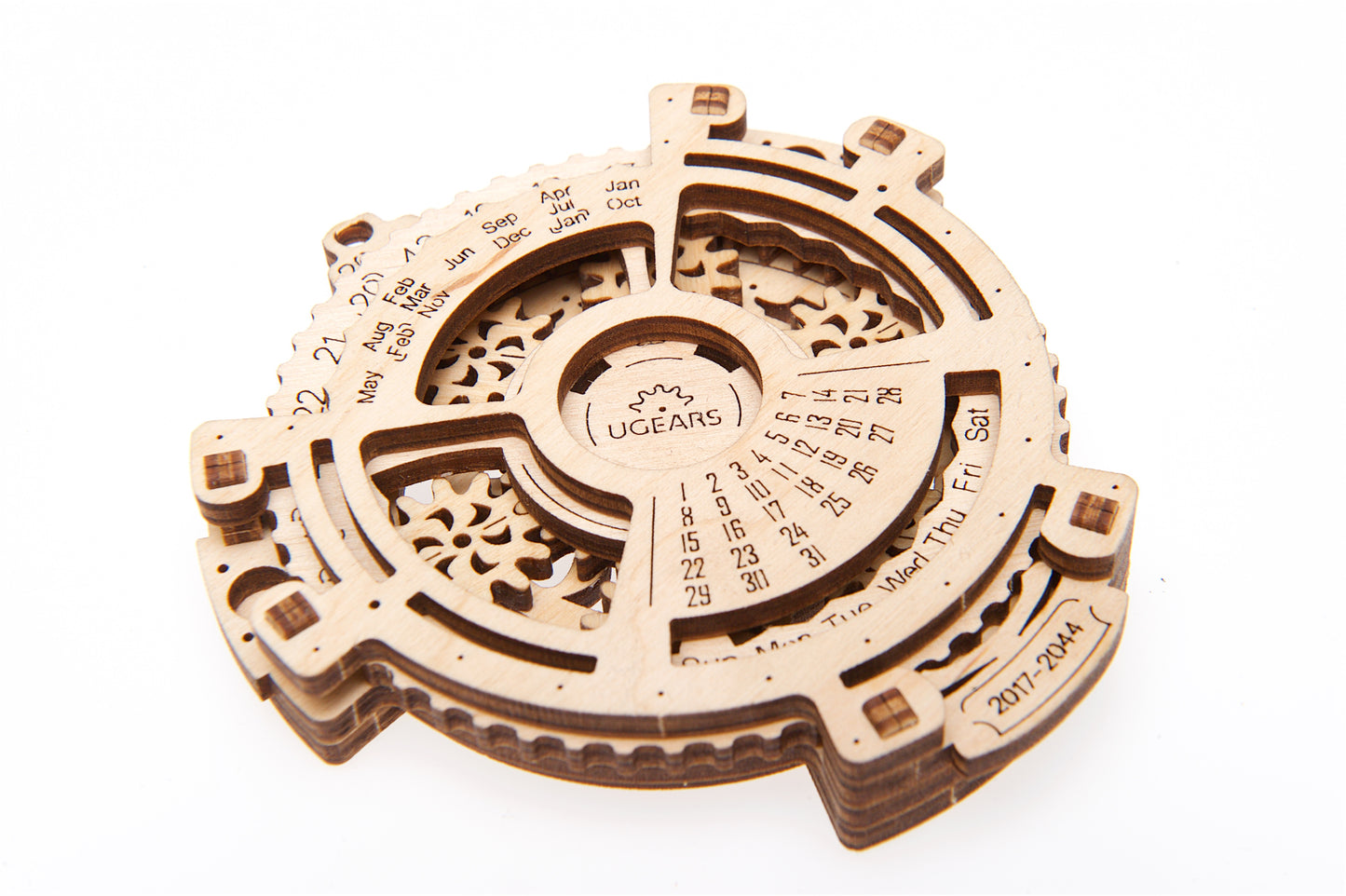houten 3D puzzel datum navigator - puzzle 3D en bois navigateur de date