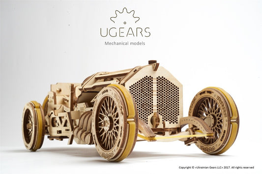 houten 3D puzzel auto - U-9 grand prix car