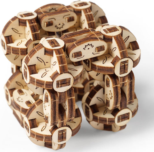 houten 3D puzzel flexi-kubus - puzzle 3D en bois cube-flexi