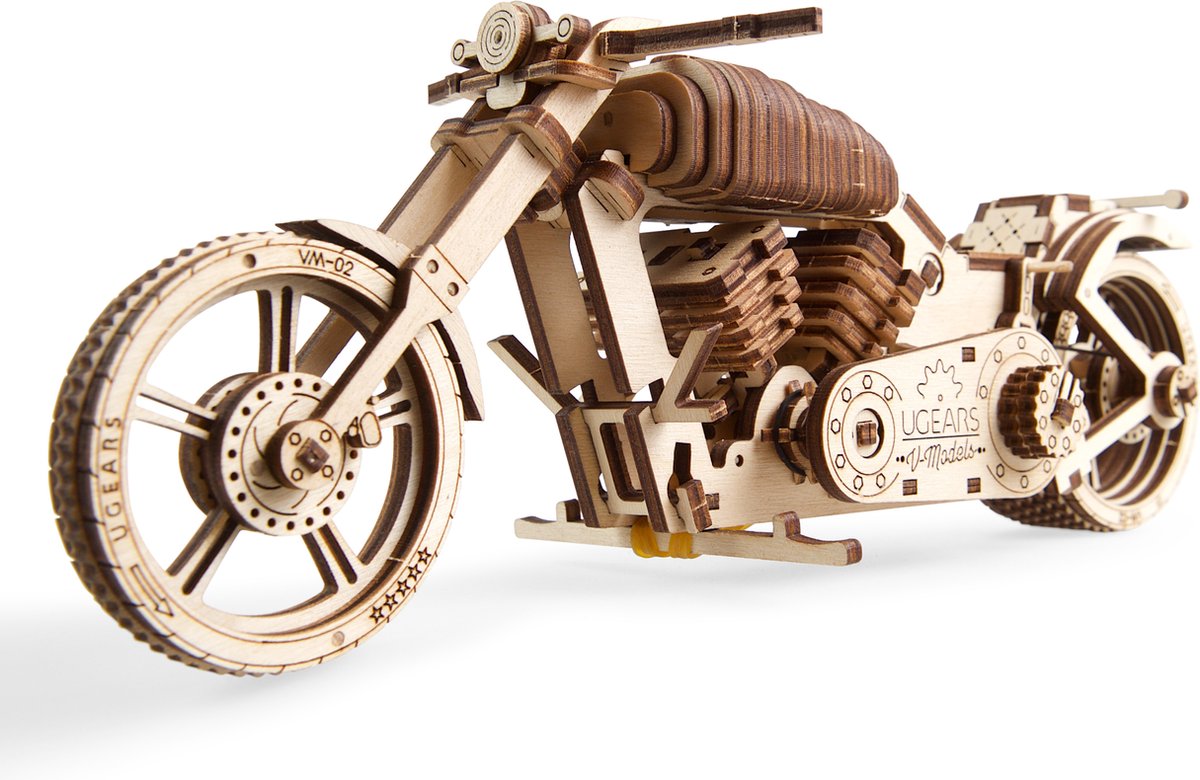 houten 3D puzzel motorfiets - VM-02 - puzzle en bois 3D moto