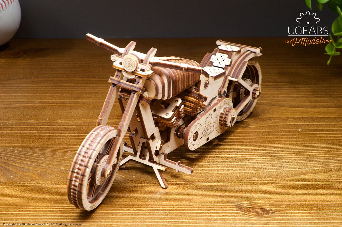 houten 3D puzzel motorfiets - VM-02 - puzzle en bois 3D moto