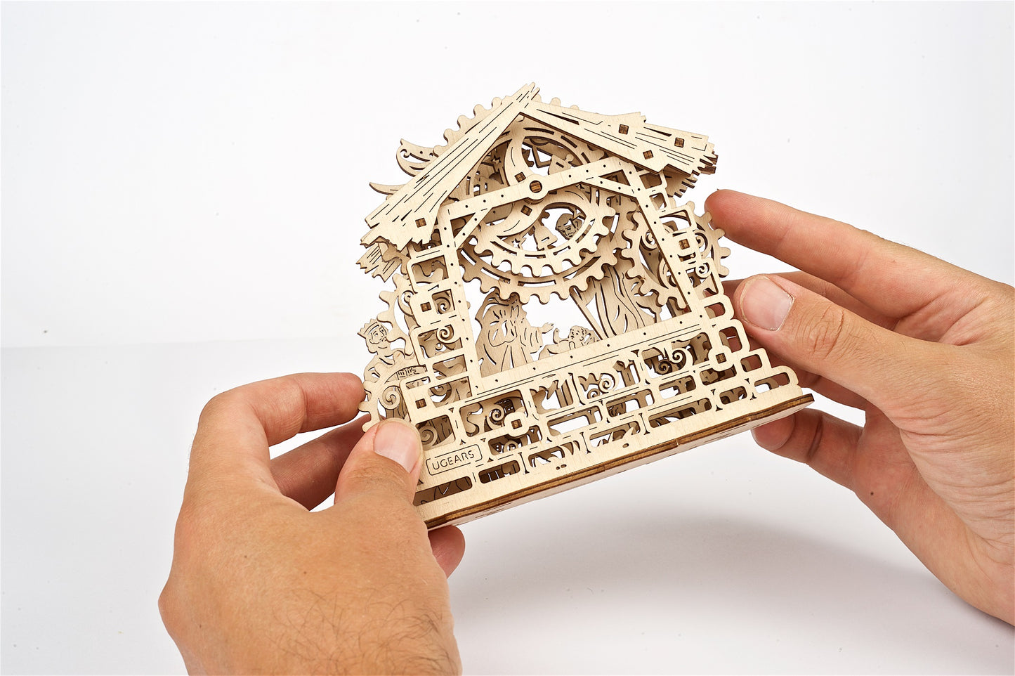 houten 3D puzzel kerststal - puzzle 3D en bois crèche de noël