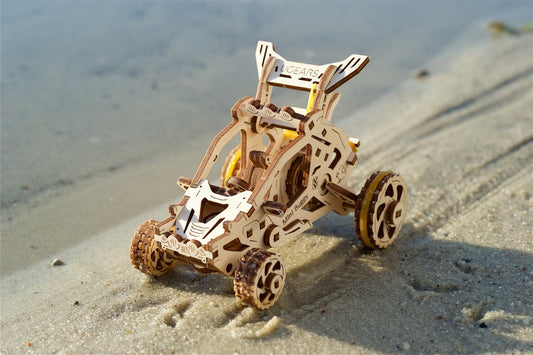 puzzle 3D en bois buggy du désert - niveau buggy du désert : facile 80pc - puzzle en bois 3D buggy du désert