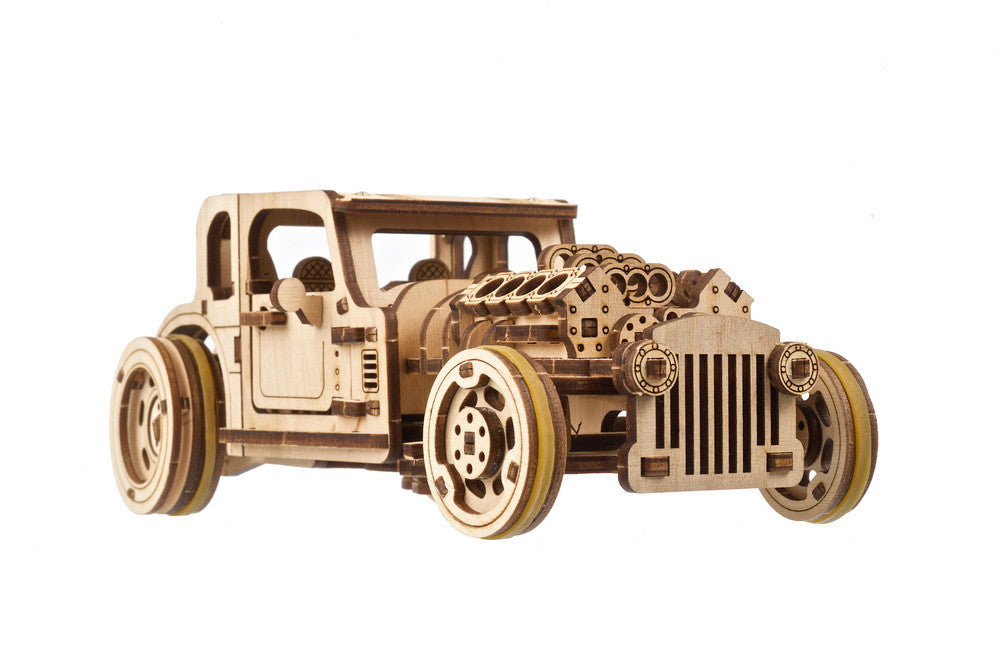 puzzle 3D en bois - souris furieuse hot rod - puzzle en bois 3D