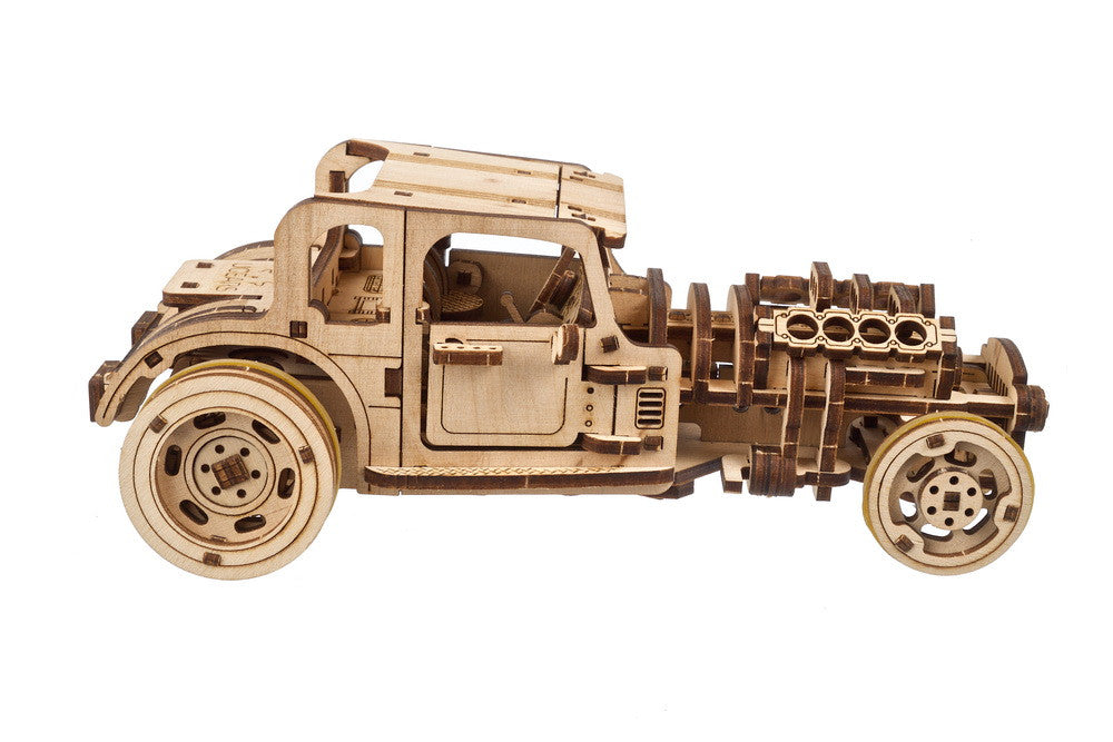 puzzle 3D en bois - souris furieuse hot rod - puzzle en bois 3D