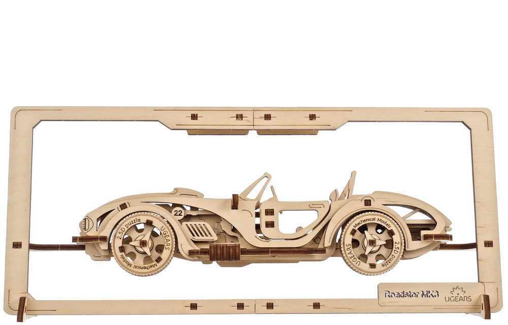 puzzle en bois 2.5D voiture de sport - roadster MK3- puzzle en bois 2.5D voiture de sport