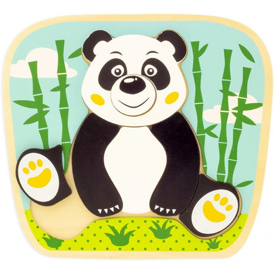 puzzle en bois panda - 8 pièces